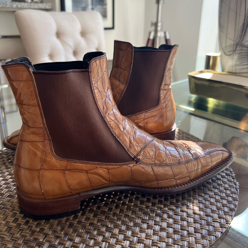 Miu Miu Crocodile leather boots